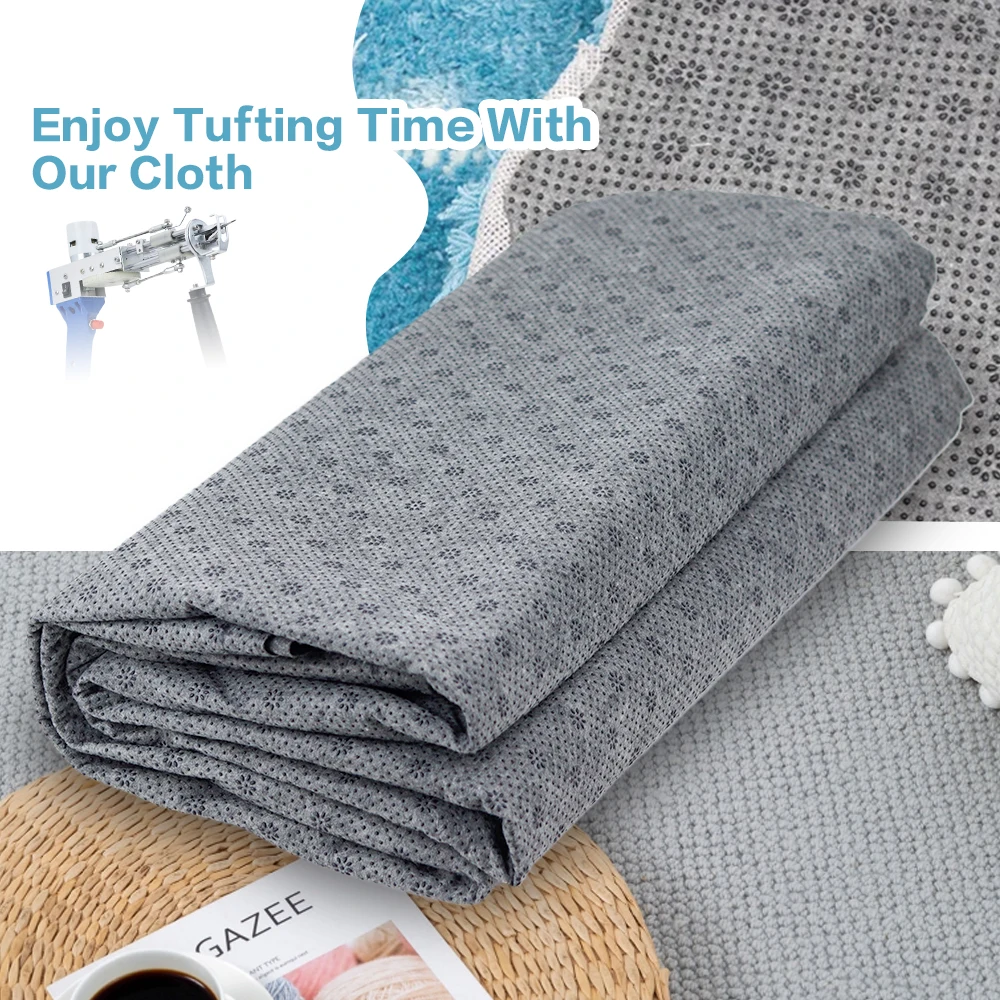 Tufting Cloth 1.8m*1m Tufting Gun Fabric Plum Blossom Pattern Vinyl Rubber Non Slip Felt Fabric Tufting Canvas Tufting Backing