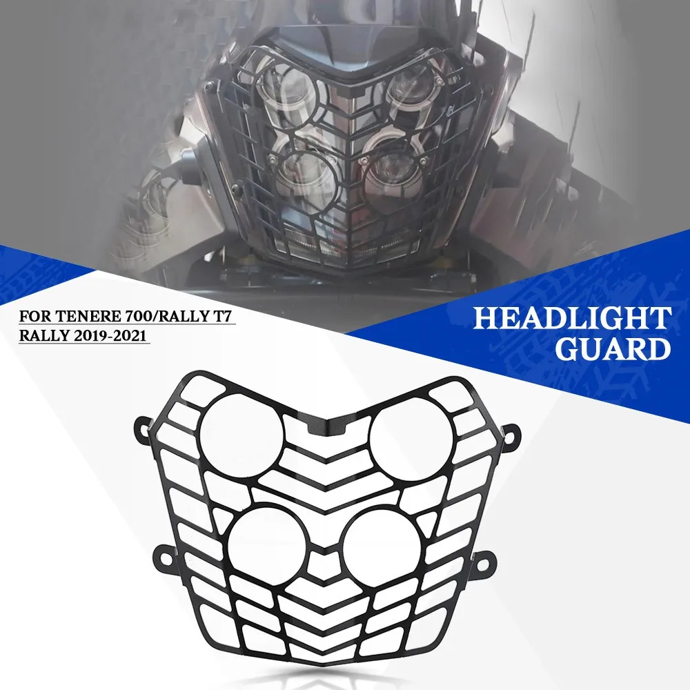 

For Yamaha Tenere 700/Rally T7 Rally 2019-2021 Headlight Protector Cover Grill XTZ700/XT700Z Tenere Motorcycle Head Light Guard