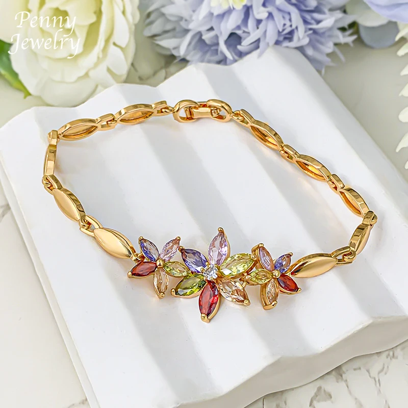 Joyería de circonia de lujo, conjunto de joyería de 4 Uds., diamantes de imitación de Dubái, collar chapado en oro de 18K, pendiente, pulsera, anillo, regalos de fiesta de boda