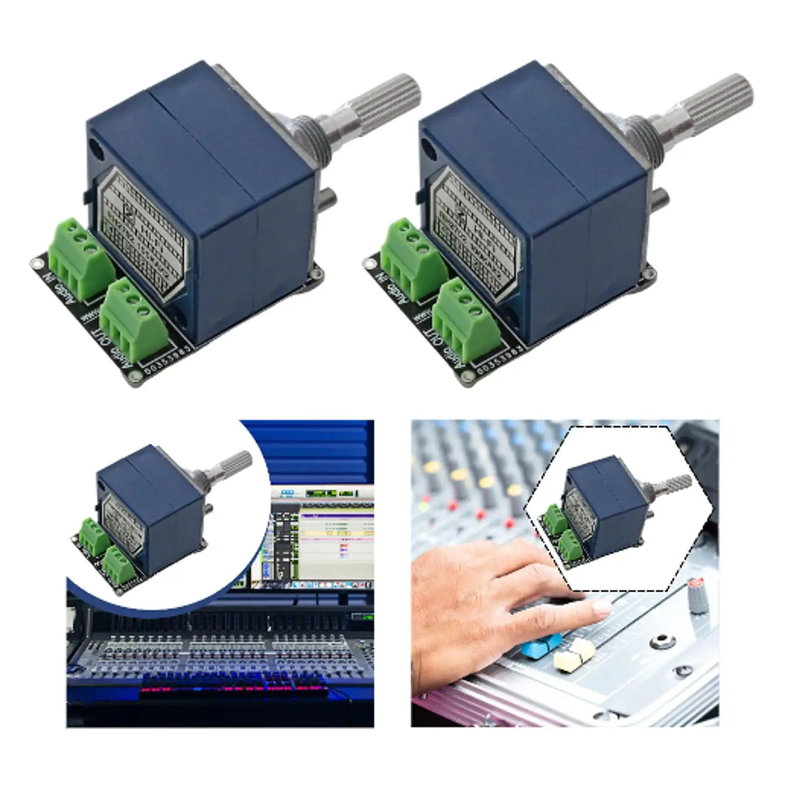 PH2702 Volume Control Potentiometer Easy Assembly 2- Shaft Length 25mm Audio Potentiometer for Radio Speaker