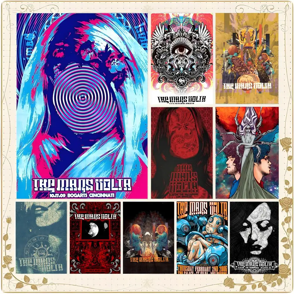 Rock Band Progressive Rock The Mars Volta Poster Framed Wall Art Painting for Living Room Interior Decor and Gift Options