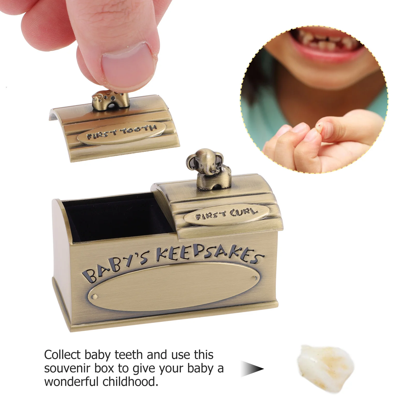 

Коробка для зубов, прочный чехол для зубов на память для детских молочных зубов, органайзер для хранения Lanugo, коробка для хранения зубов