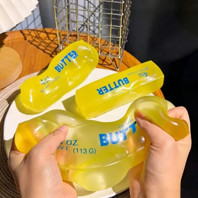 Coconut Oil Butter Stick Squishy Toy Moldable Stress Butter Bar Cheese Fidget Toy Super Soft Squeeze Vent Toy Premium Hand Feel