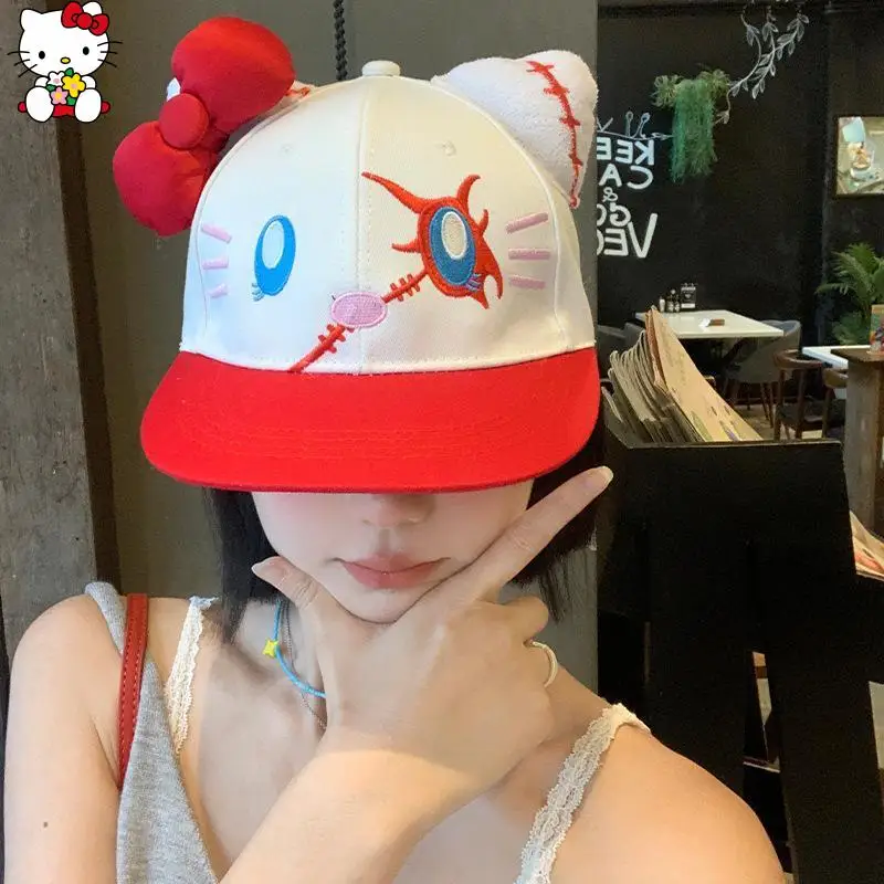 

Baseball Cap Sanrios Hello Kittys 2025 Model Make Your Face Look Small Duck Tongue Hat Sunshade Hat Festival Gift Fashion