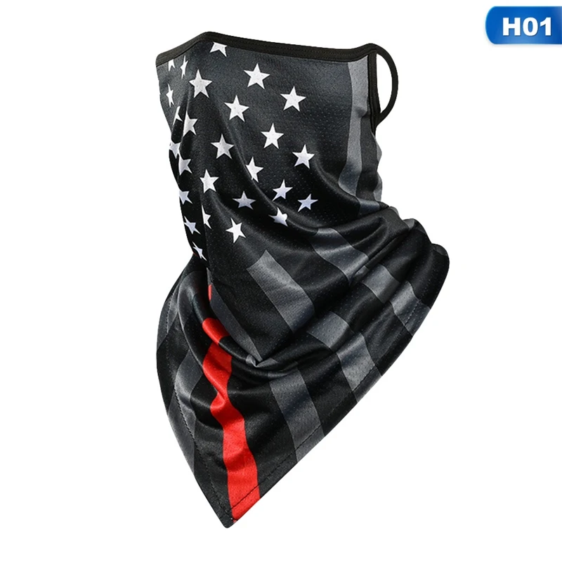 3D Printing Neck Gaiter Motorcycle Motobike Balaclava Hiking Climbing Camping Scarf Tube Ear Hanging Bandana Mouth Cover Unisex