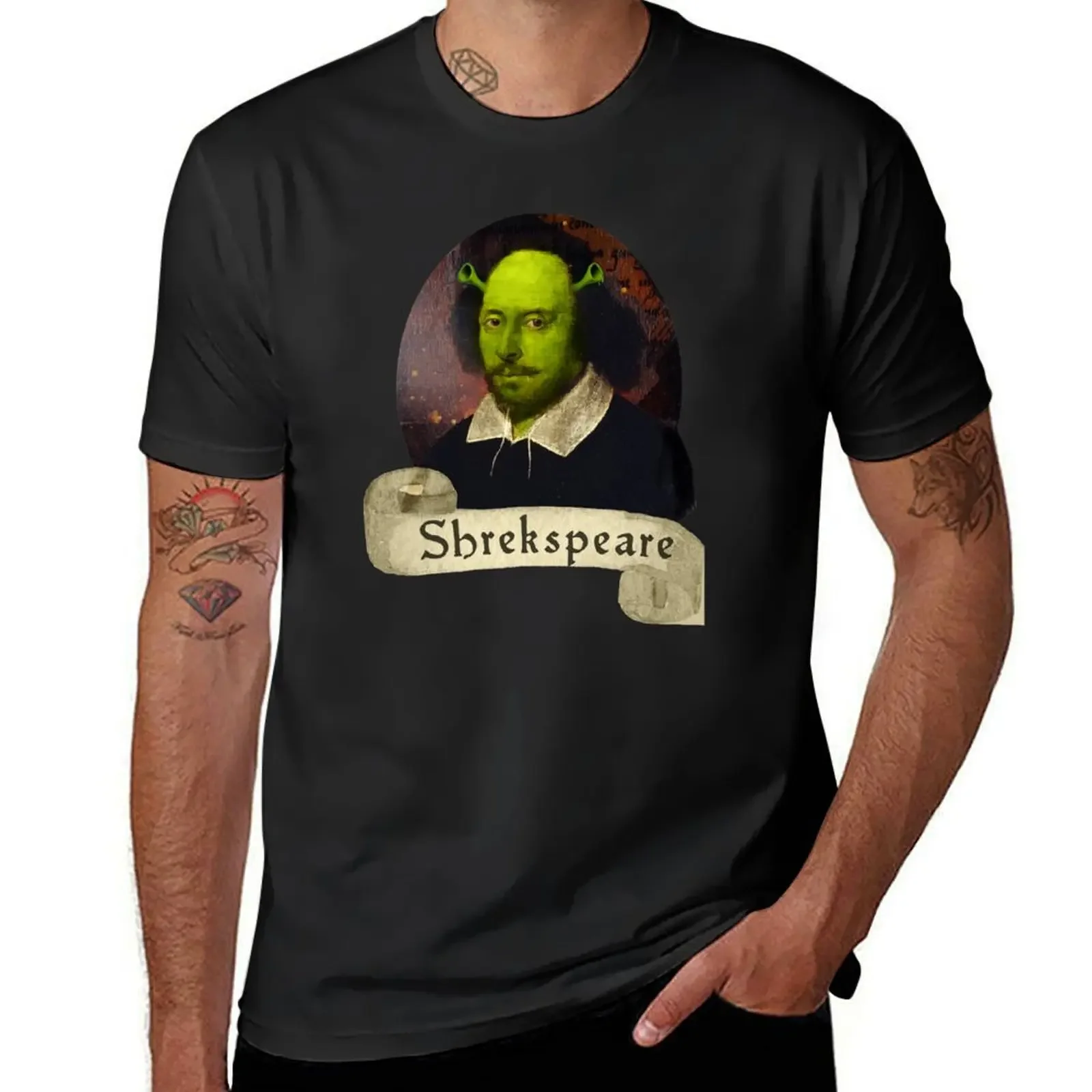 

Shrekspeare T-Shirt valentines clothes funny shirt cotton funny costumes mens workout shirts