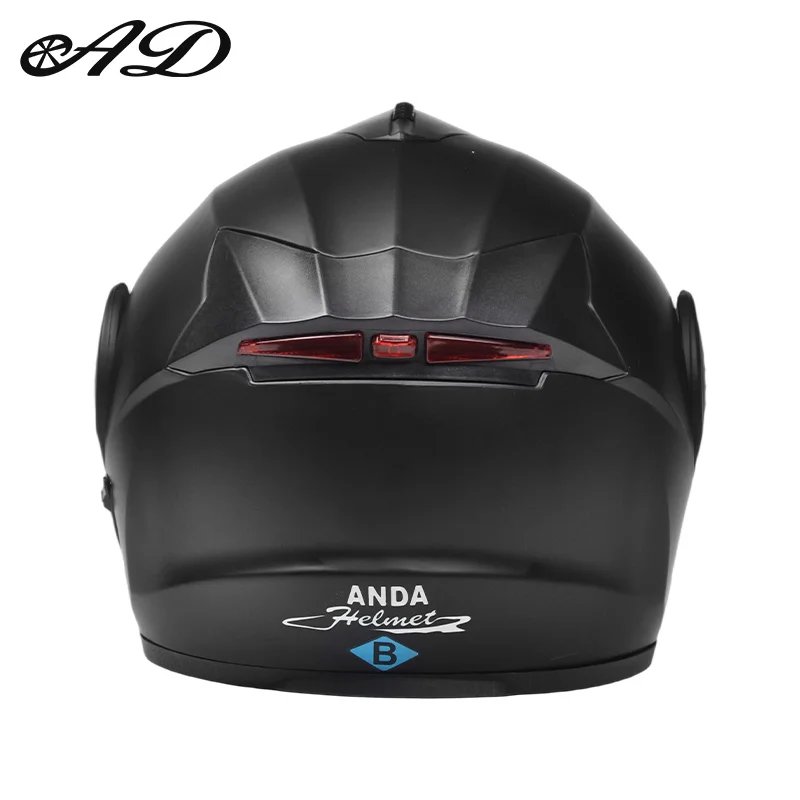 AD Factory latest fashion motorcycle dual lens helmet with internal sunshade safety module flip motorcycle helmet wholesale