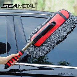 SEAMETAL Super Absorbent Car Mop Car Cleaning Brush Telescopic Car Wash Brush Car Home Detailing Dust Removal and Cleaning Tools