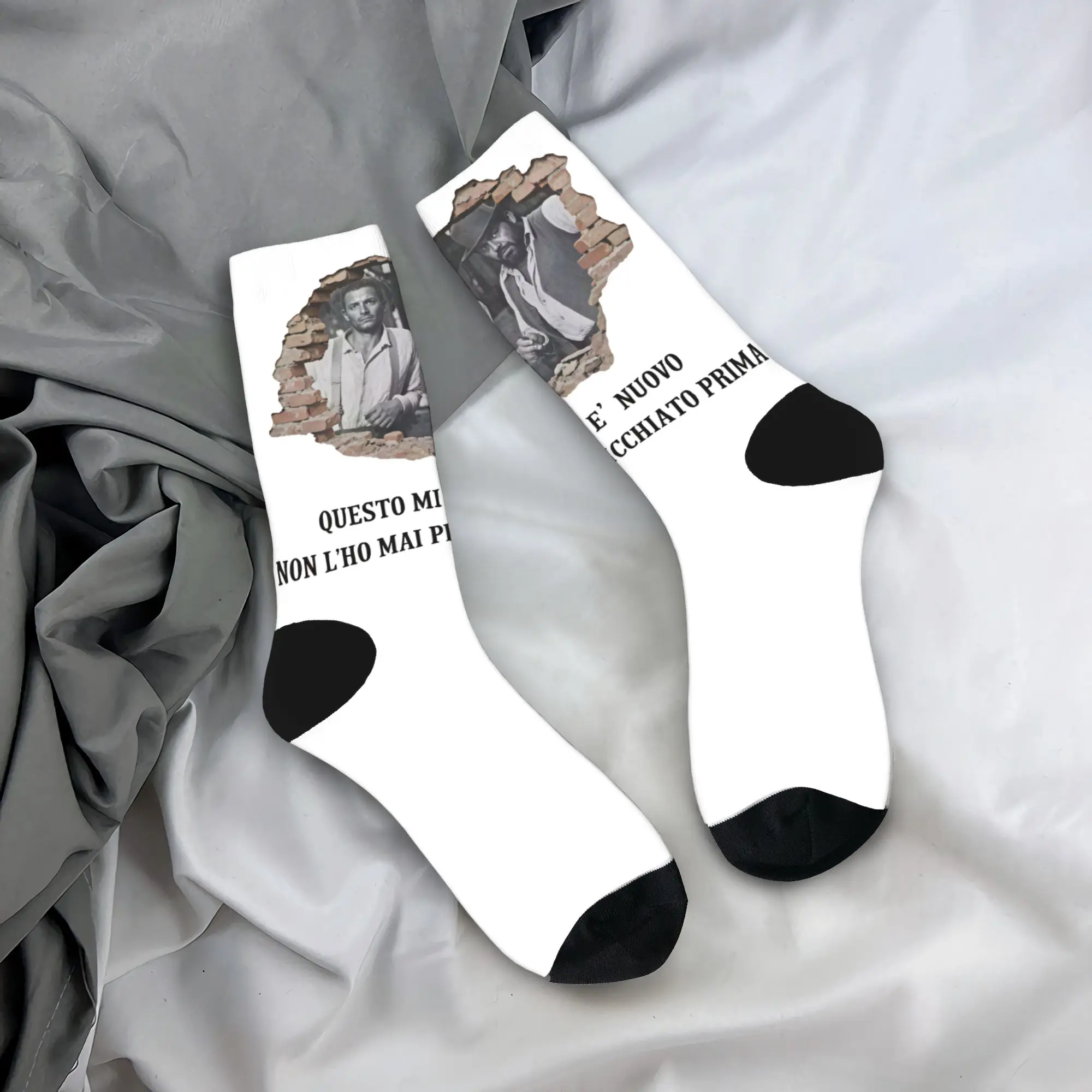 

Unisex Men Socks Bud Spencer and Terence Hill Stockings Autumn Novelty Soft Breathable Socks Pattern Outdoor Anti Slip Socks