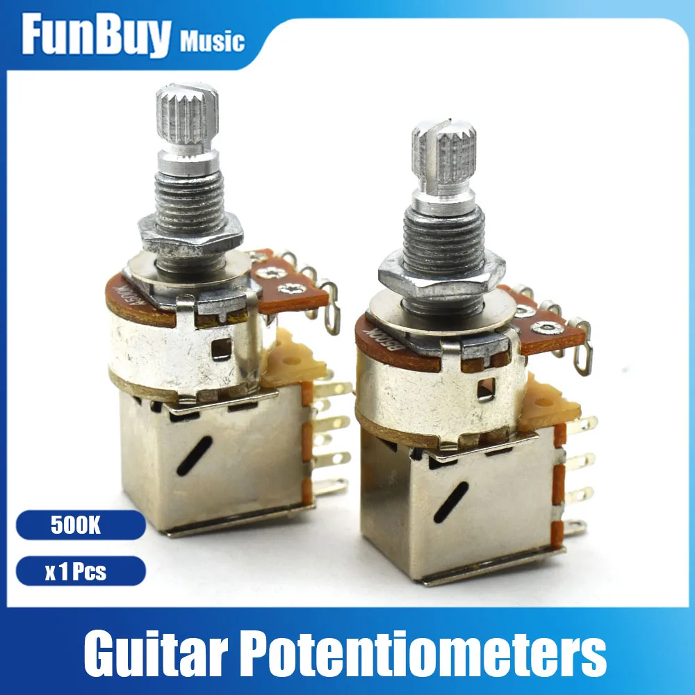 Guitar Potentiometer Switch Pot A500K B500K  Push Pull Guitar Control Pot Potentiometer Volume Potentiometers Guitar Parts