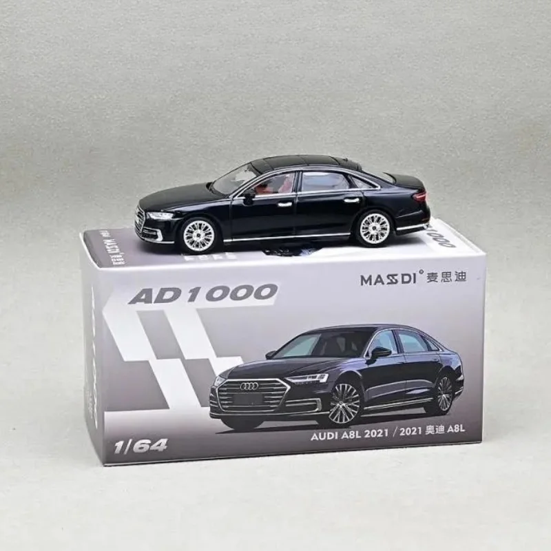 MASDI 1/64 Audi A8L D5 modello in lega blu elettrolitico