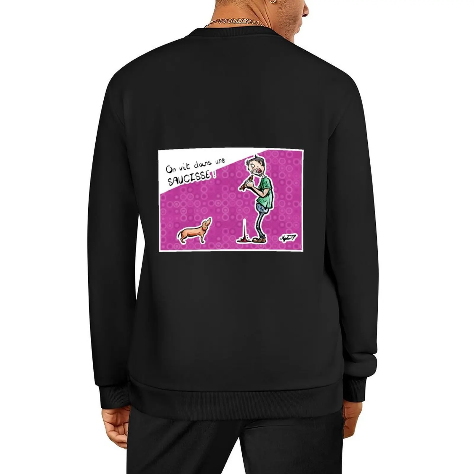 

We live in a sausage Pullover mens clothes autumn new products men clothing aesthetic sweatshirts