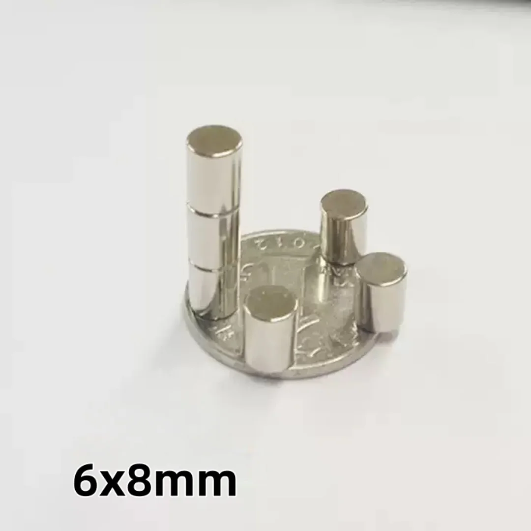 6x8mm Round magnets can be flexibly used for refrigerator attachment, office document fixing and DIY crafts 6x8mm