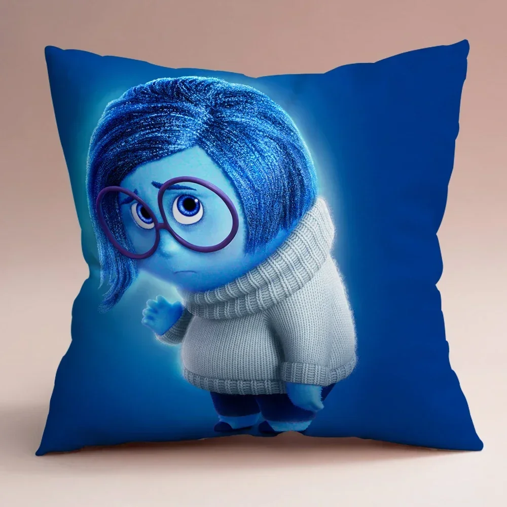 2024 Inside Out 2 Pillow Case Movie Anime Peripheral Anger Embarrassment Envy Anxiety Sofa Cushion Waist Pillow Birthday Gifts