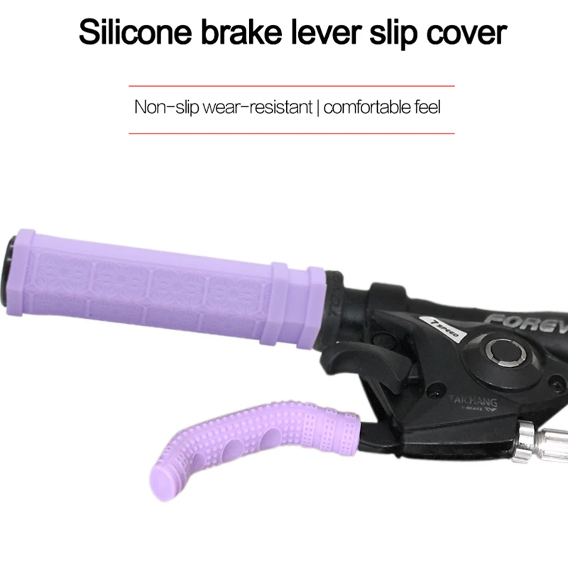 Handle Protection Cover Soft Silica Gel Antiskid Abrasion Resistan Brake Lever Cover Handle Silicone Sleeve Durable Solid Color