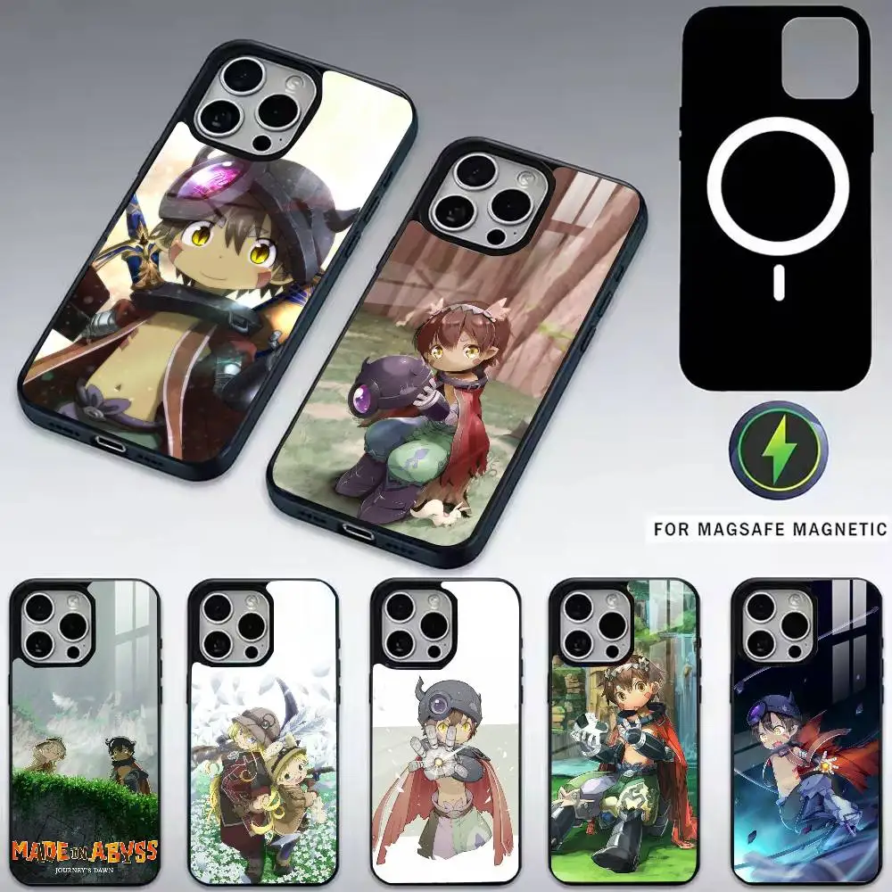 

M-MADE IN A-ABYSS Reg Phone Case For iPhone17,16,15,14,13,12,11 Plus,Pro Magnetic For Magsafe Wireless Charging