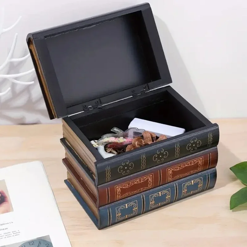 Retro European Decorative Book Storage Box Book Model Decorative Props Book Insurance Box Fake Book Simulation Book Decoration