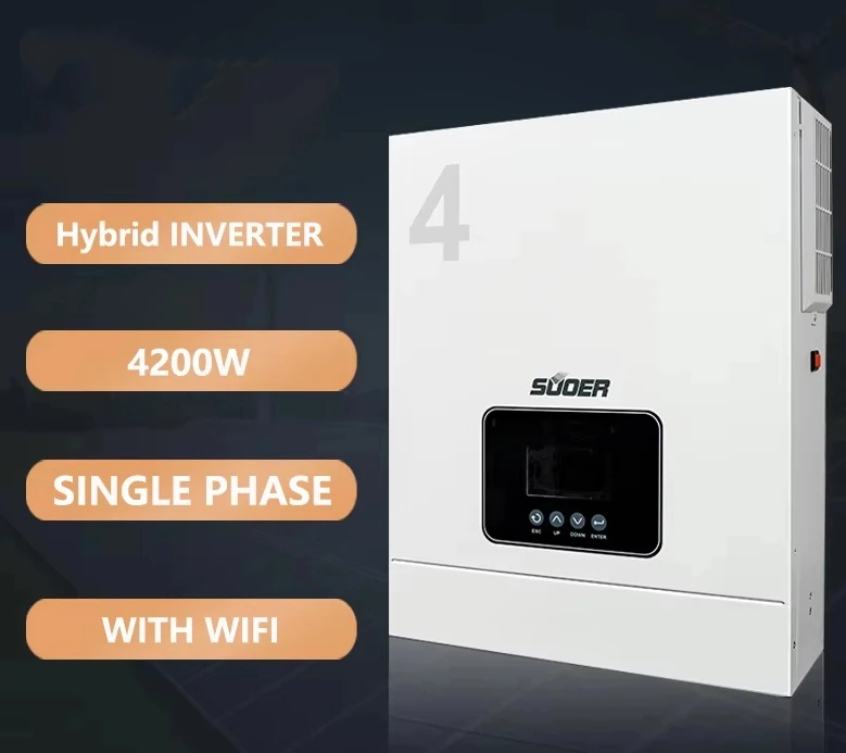 VMS-V-4.2K-24-H 24V 4.2KW 단일 출력 MPPT 하이브리드 태양광 AC 인버터 (하이브리드 태양광 시스템용 태양광 충전 제어 기능 포함)
