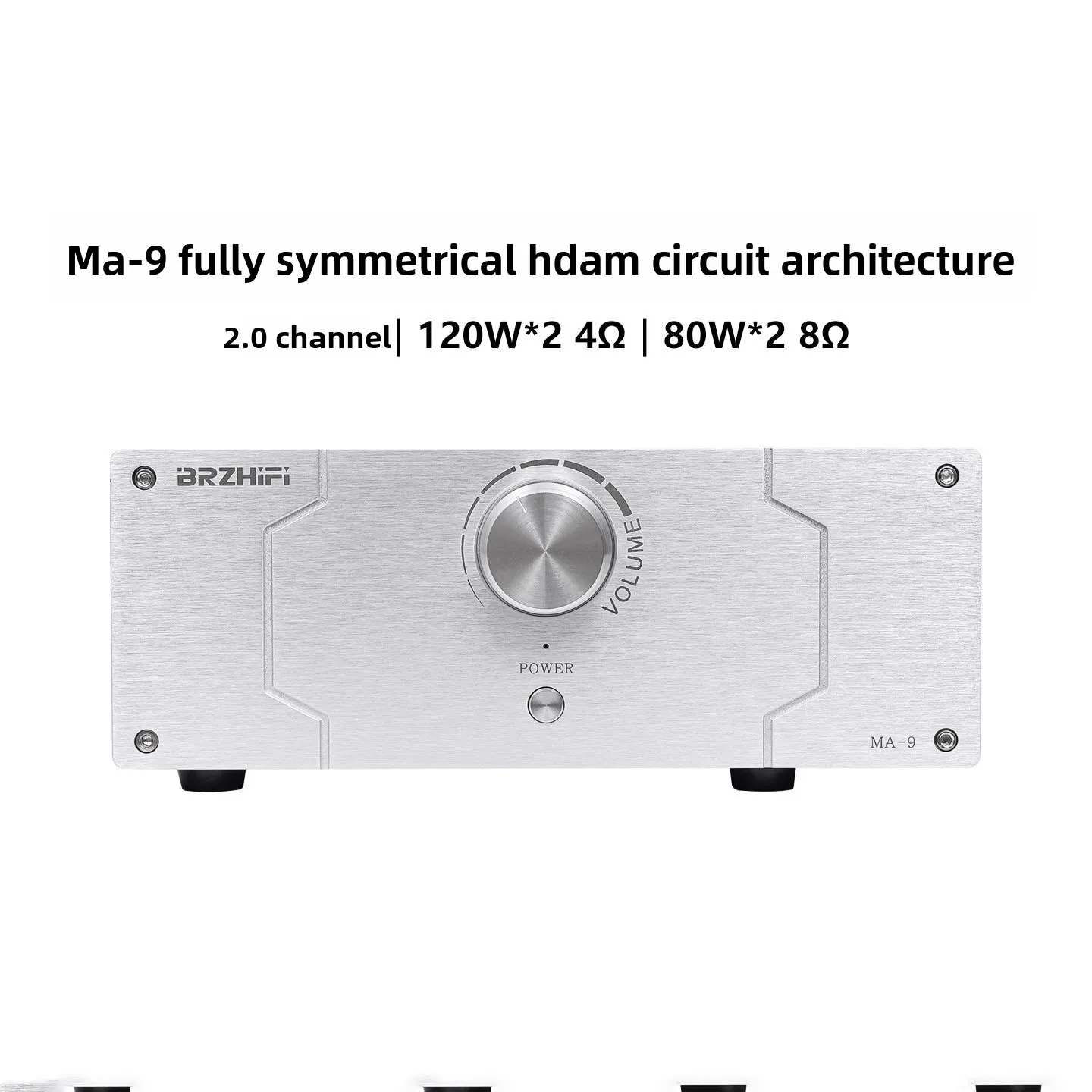 2027 BRZHIFI MA-9 home desktop audio power amplifier equipment, fully symmetrical HDAM circuit, stable high power output