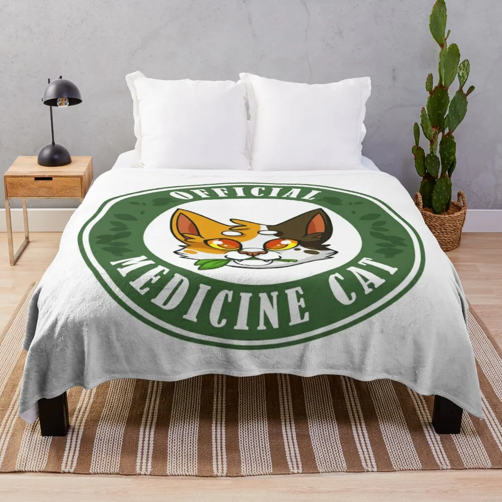 Official Medicine Cat - Warriors Badge Throw Blanket cute blanket