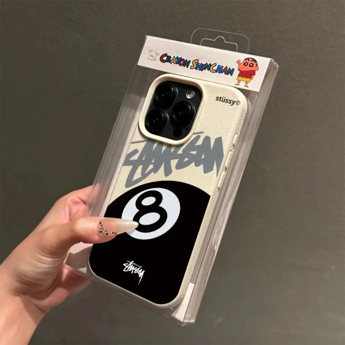 Fashion Billiard Black 8 Number Phone Case For iPhone16 15 14 13 12 11 Pro Max XR XS MAX 7 8 PLUS INS Fashion Dermatoglyph Cover
