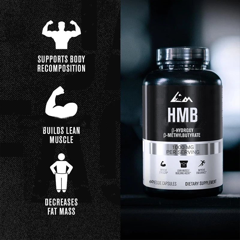 HMB capsules (β - hydroxy β - methylbutyrate) - gluten free and non genetically modified -60 capsules