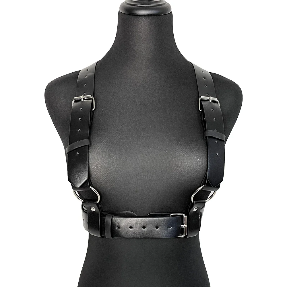 Women Sexy Body Harness Leather Lingerie Garter Harness Bondage Chest Strap Gothic Swordbelt BDSM Adult Erotic Fetish Clothing