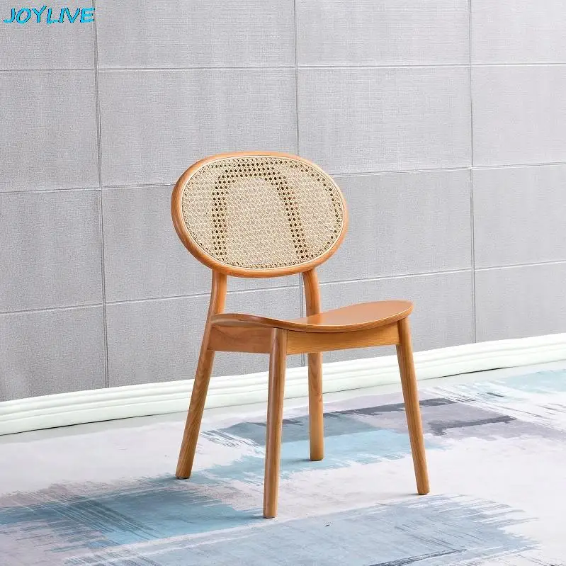 Nordic Light Luxury and Minimalist Design Solid Wood Chair Backrest Chair Office Chair Suitable for  Living Room Company Use