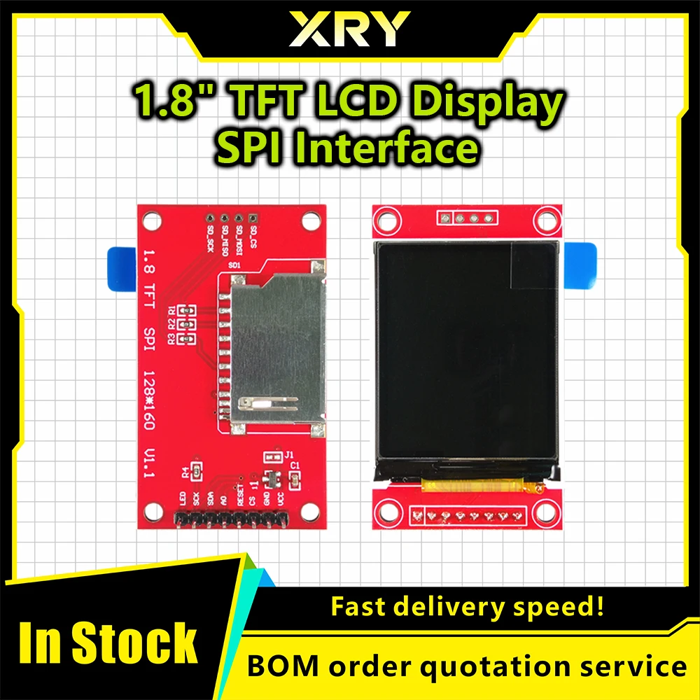 1.8 inch TFT LCD Module LCD Screen Module SPI serial 51 drivers 4 IO driver TFT Resolution 128*160 For Arduino