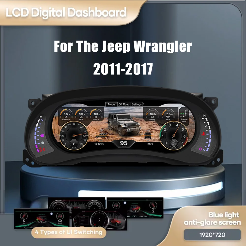 

12.3 Inch Digitale Dashboard For Jeep Wrangler 2011-2017 Years Auto Lcd Paneel Snelheidsmeter Virtuele Cockpit Voor
