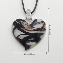 New Handmade Murano Lampwork Glass Fashion Love Heart Liuli Pendant Fit Necklace Jewelry Gift