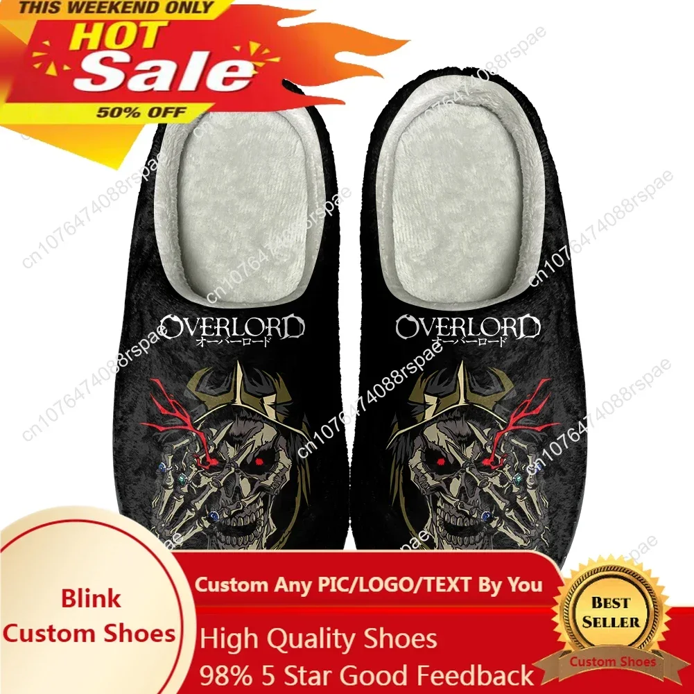 Overlord Hot Anime Home Cotton Custom Slippers High Quality Mens Womens Plush Fashion Casual Keep Warm Shoes Thermal Slipper