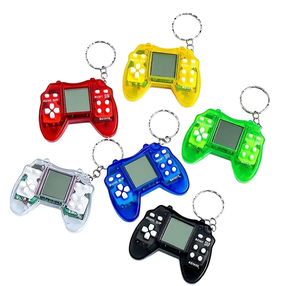 Mini Handheld Game Console Console Backpack Charm Nostalgic Gift Classic Game Console Keychain Game Stress-relieving Pendant