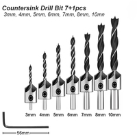 Countersink Drill Bit Set High Speed Steel For Wood Chamfer Boring Woodworking Tool Carpentry Reamer Counterbore Pilot Hole Cut