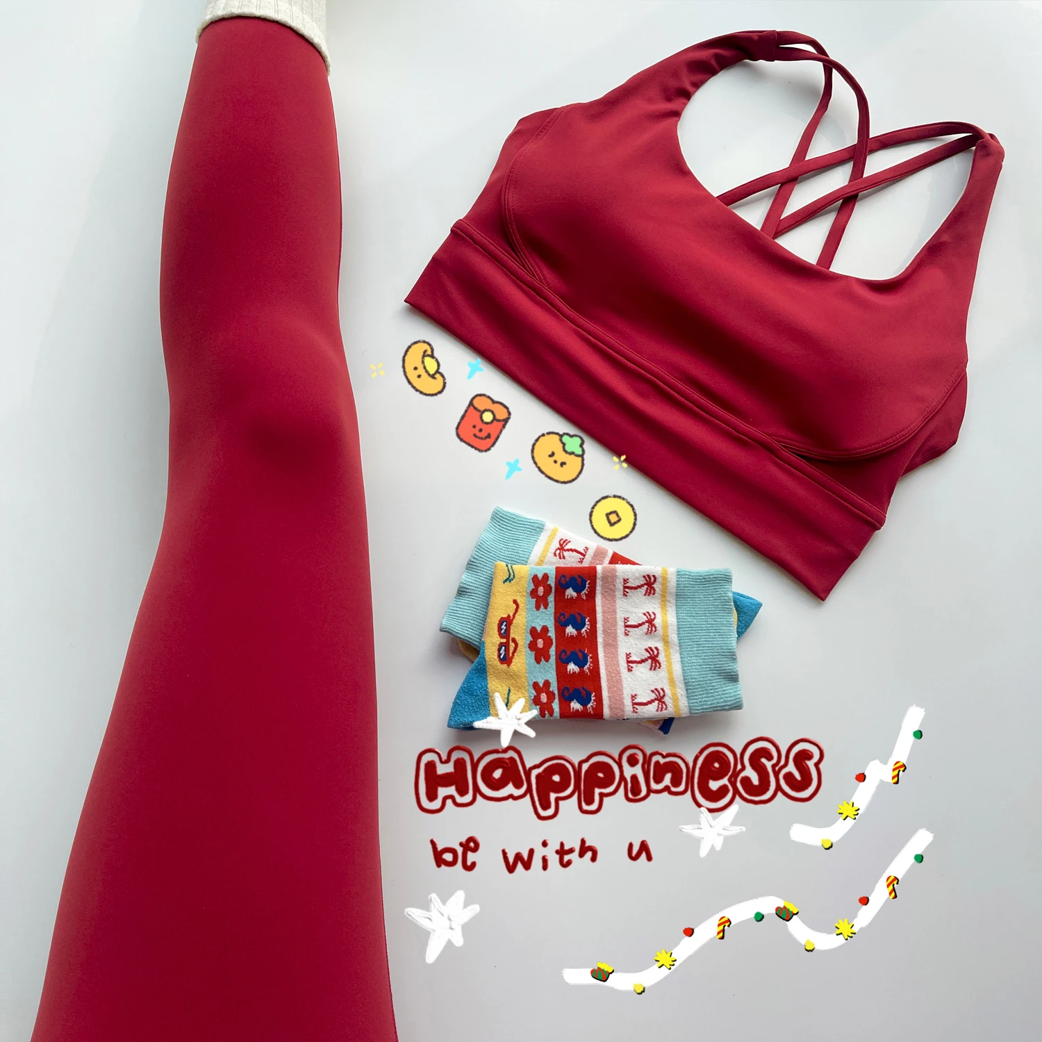 Christmas Hot Sale Fitness Female Leggings Running Pants Naked feeling Leggings High Waist Push Up Sport Women Yoga Pants