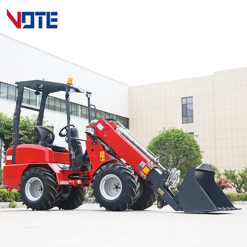 Loader Micro ขนาดกะทัดรัด Hydrostatic รถตักพลั่วสวนรถแทรกเตอร์ขนาดเล็ก Mini Front End Loader ล้อราคาพาเลท