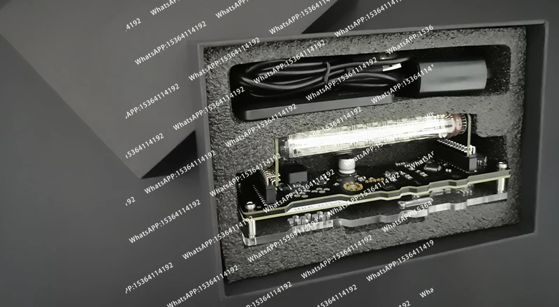 VFD IV18 Vacuum Fluorescent Tube Clock Cyberpunk RGB LED Nixie Table Display 5V With Touch Keys