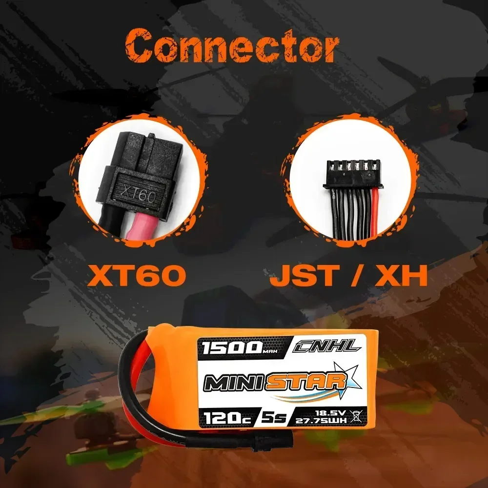 2PCS 5S 18.5V แบตเตอรี่ Lipo 1500mAh 120C พร้อม XT60 ปลั๊ก Ministar สําหรับเครื่องบิน RC FPV Quadcopter เฮลิคอปเตอร์ Drone รถ Hobby