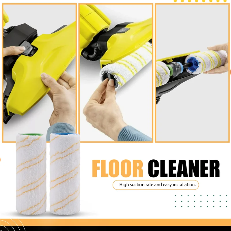 A35R 2 قطع بكرات ل Karcher FC5 FC7 FC3 FC3D منظف الأرضيات الكهربائية استبدال بكرات 2.055-006.0