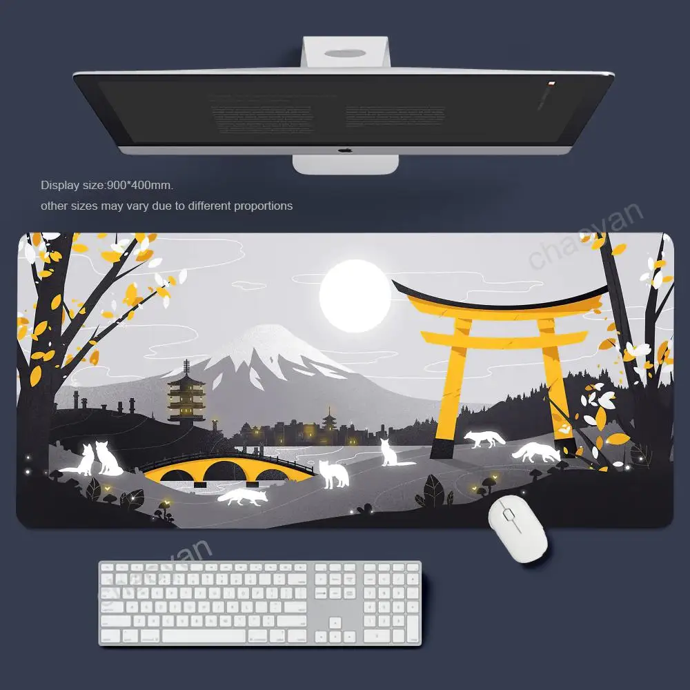 XXL Japanisches Gaming-Mauspad, Neues XXL-Mauspad, Tastaturmatte, Gamer-Soft-Office-Teppich, Tischunterlage, Langes Desktop-Mauspad – Detail 10
