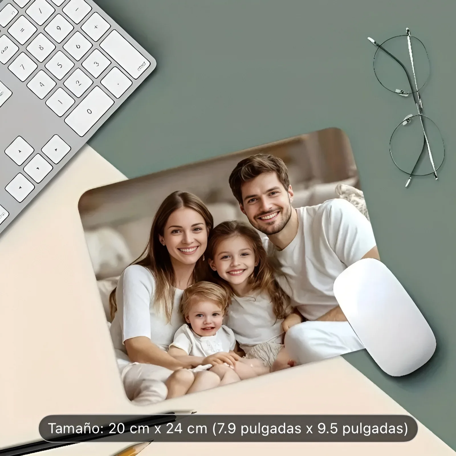 Customized photo mouse pad - Personalized design, anti-slip and heat-resistant office gaming table pad, suitable for rectangular
