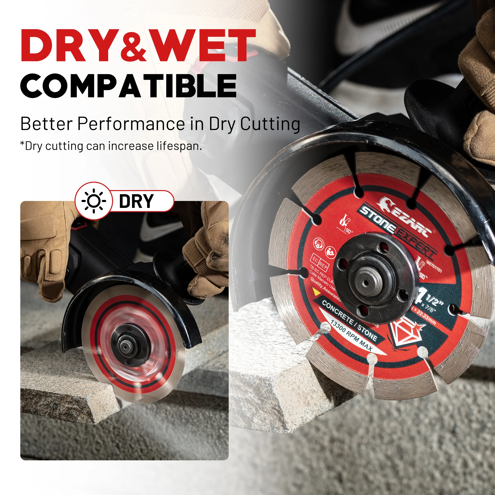 4.5 بوصة/5 بوصة 2 قطعة شفرة الماس مجزأة شفرات المنشار الماس ل زاوية طاحونة شفرة حجرية قطع كتلة الخرسانة