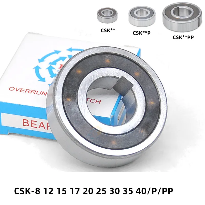 

CSK 8 12 15 17 20 25 30 35 40/P/PP One Way Clutch Bearing With Keyway Clutch Backstop Bearing