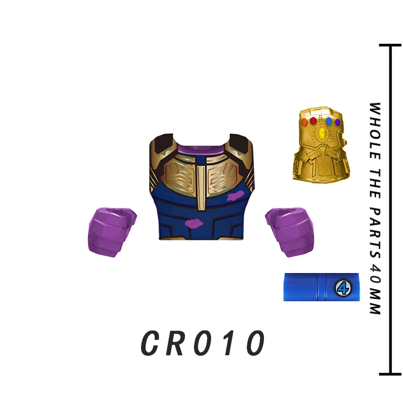 4CM Special Big Figures Building Blocks Assembly Bricks Action Figures Accessories Toys For Children CR009 CR010 CR011 CR012 view 3