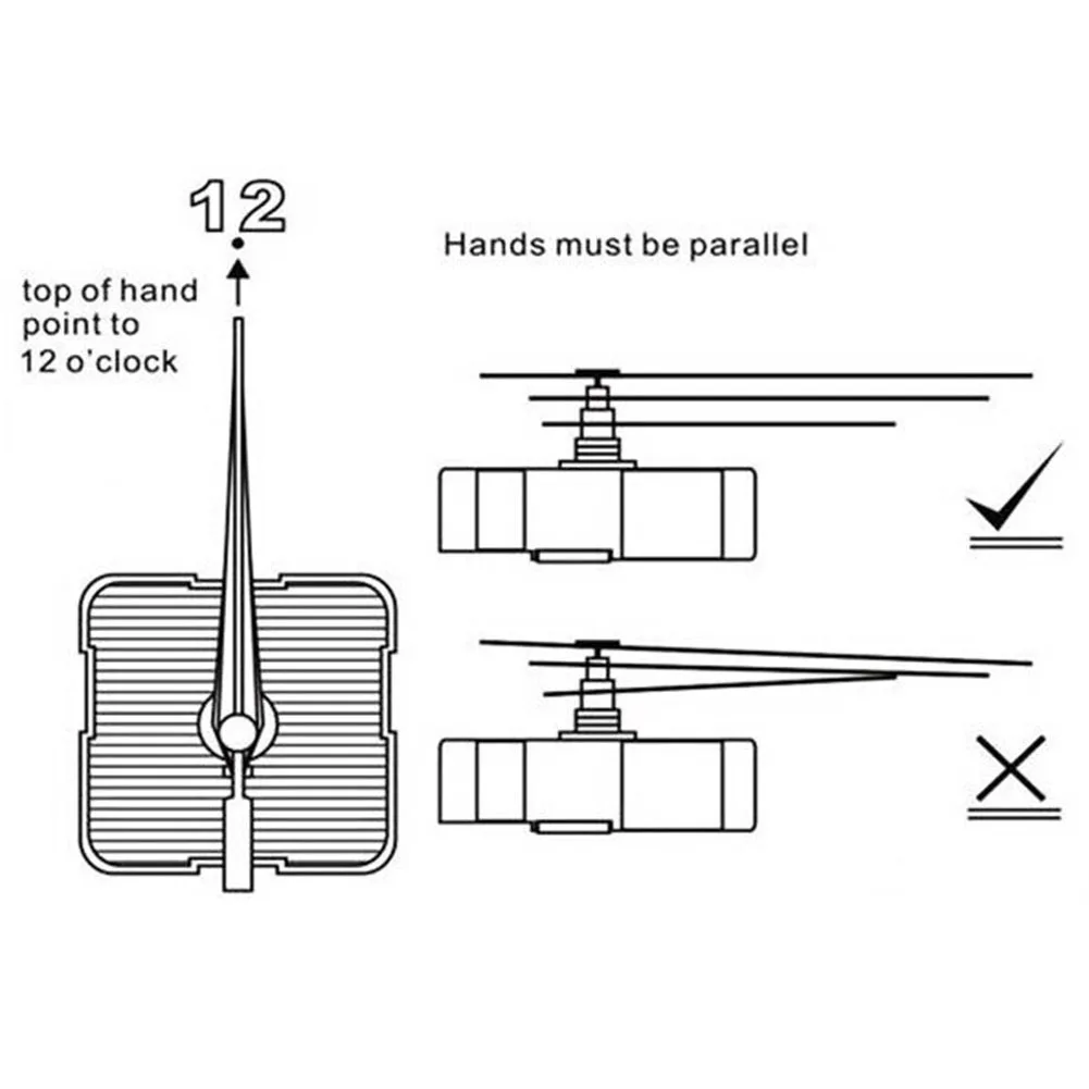 1 Set Wall Clock Movement Silent Clock Movement DIY Repair Parts Kit Long Thread For Clocks With A Panel Thickness Within 8-10mm