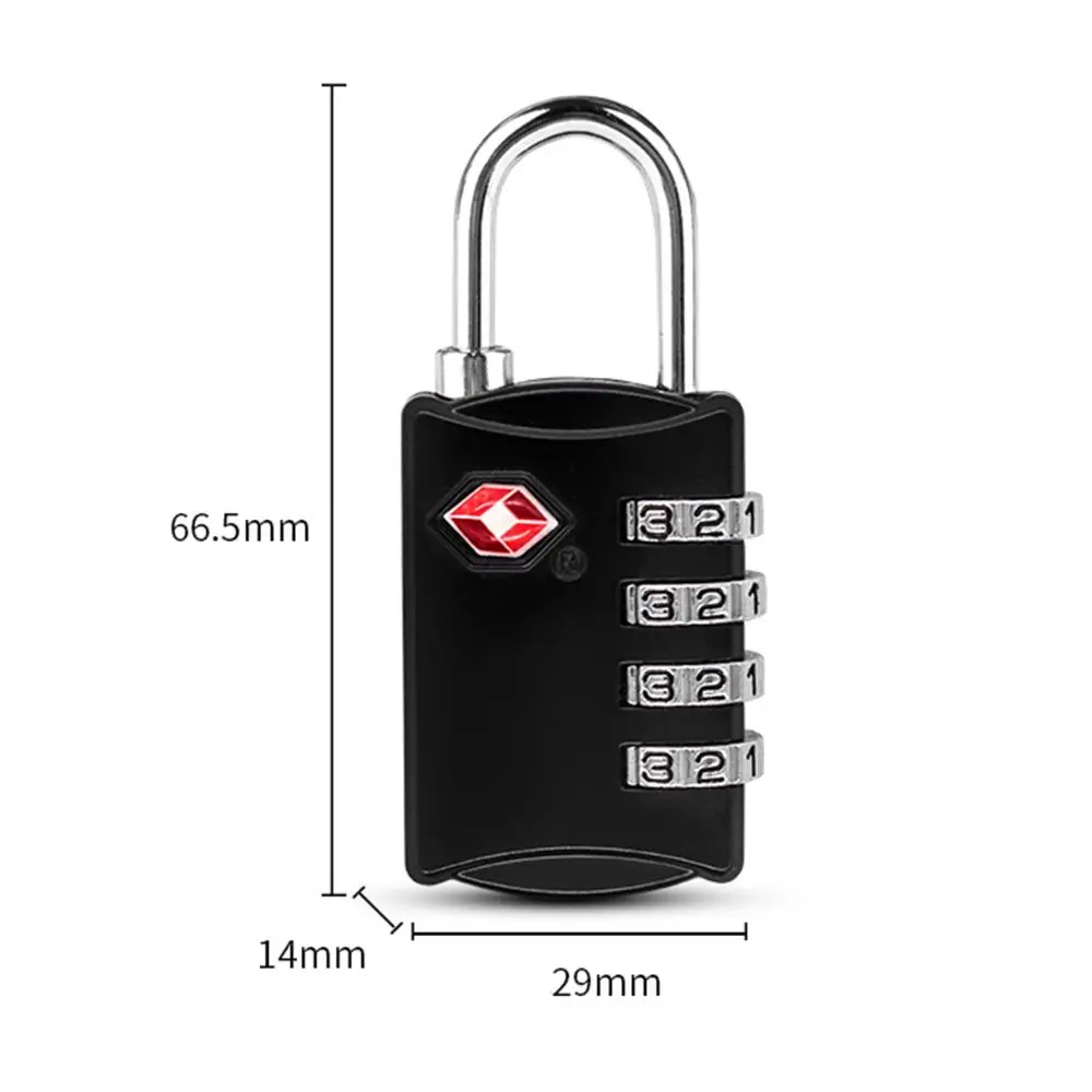 Portable Luggage Weatherproof TSA Customs Lock Anti-theft 4 Digit Combination Lock Safely Code Lock