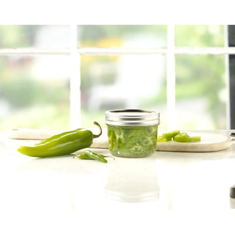 (2 pack) Canning Jars, Wide Mouth Half-Pint Mason Jars with Lids and Bands, 12 Count 8 oz