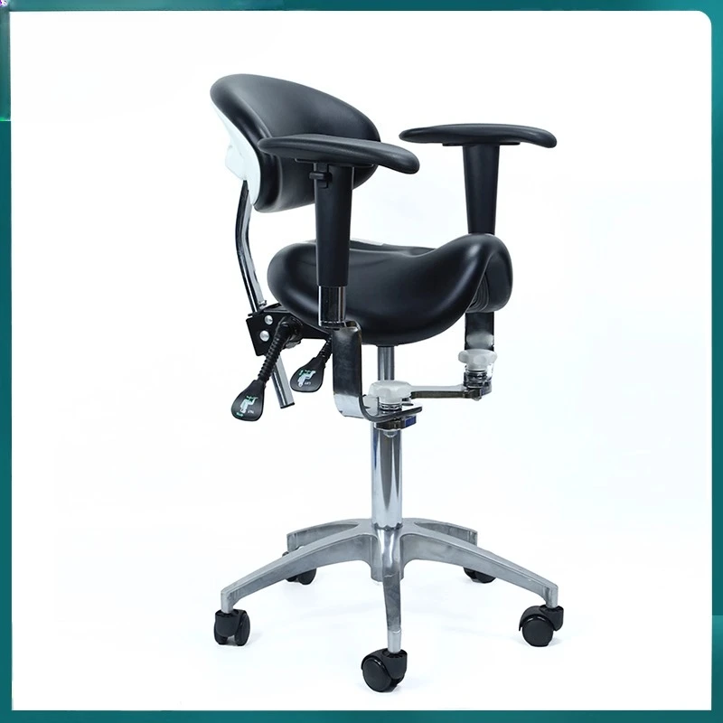 Microscope Surgical Chair Saddle , Microscope Chair Lifting Armrest Doctor Backrest Adjustable Doctor Chair Riding