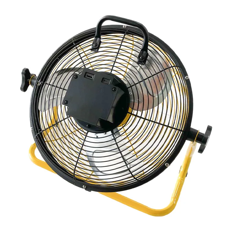 

Solar Charging 12Inch Outdoor Portable Floor Multi-Speed Adjustable Brushless Motor USB Rechargeable Desk Fan