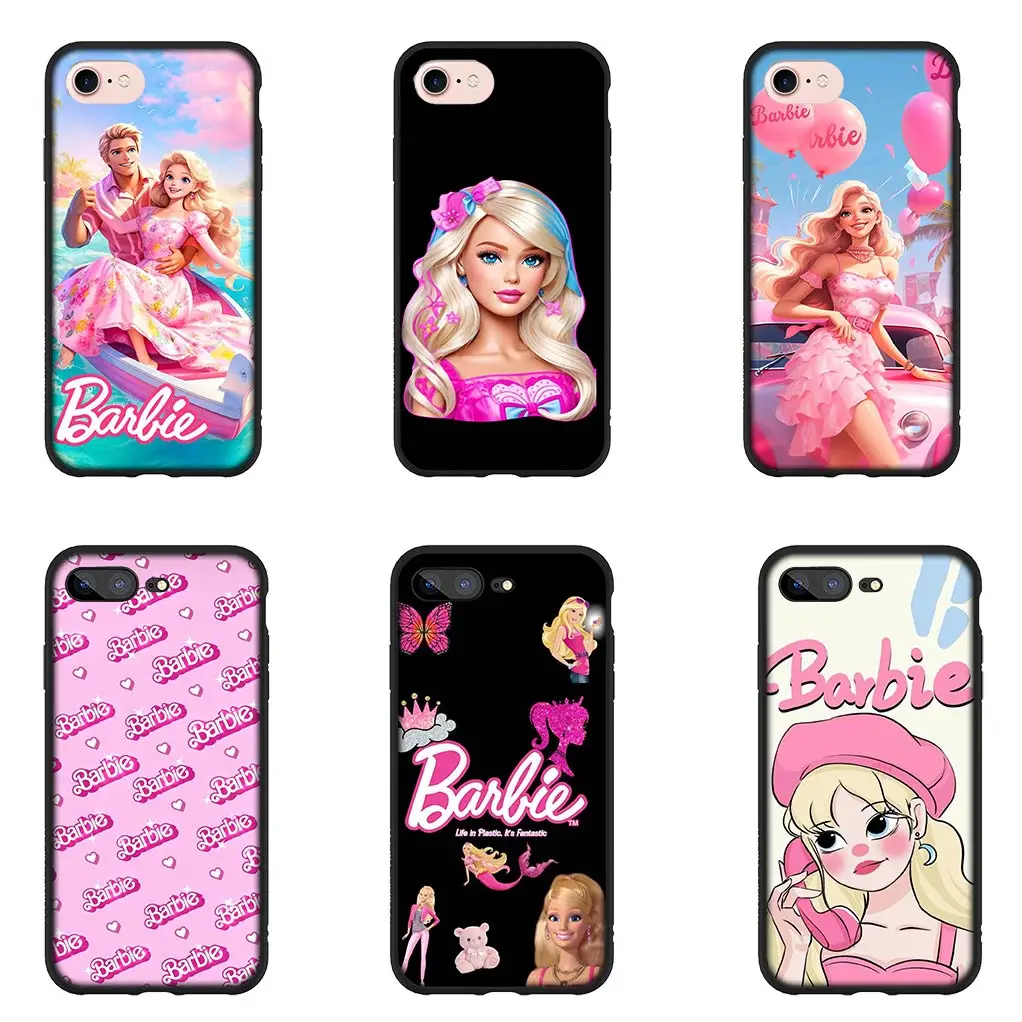 Princess Pink Barbies Cover Phone Case for Apple iPhone 15 14 Plus 13 12 Mini Pro Max + 13Pro 14+ 15+ Flexible Coque